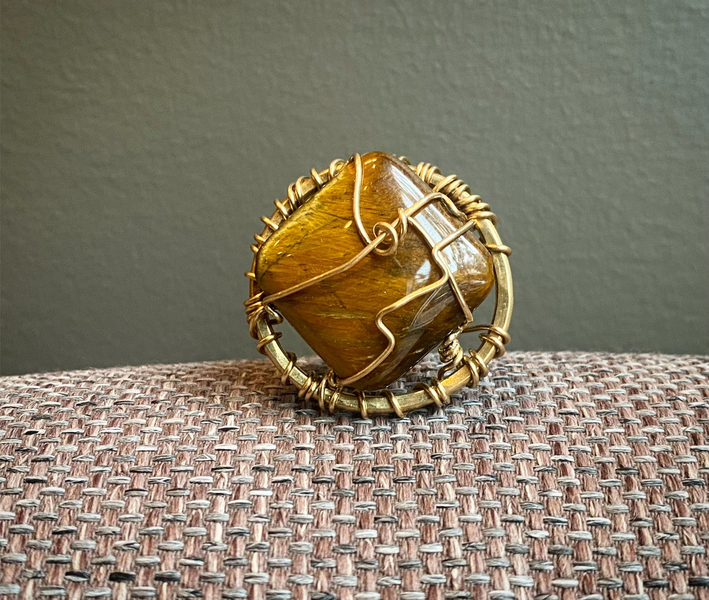 BRONZE+TIGERS EYE RING