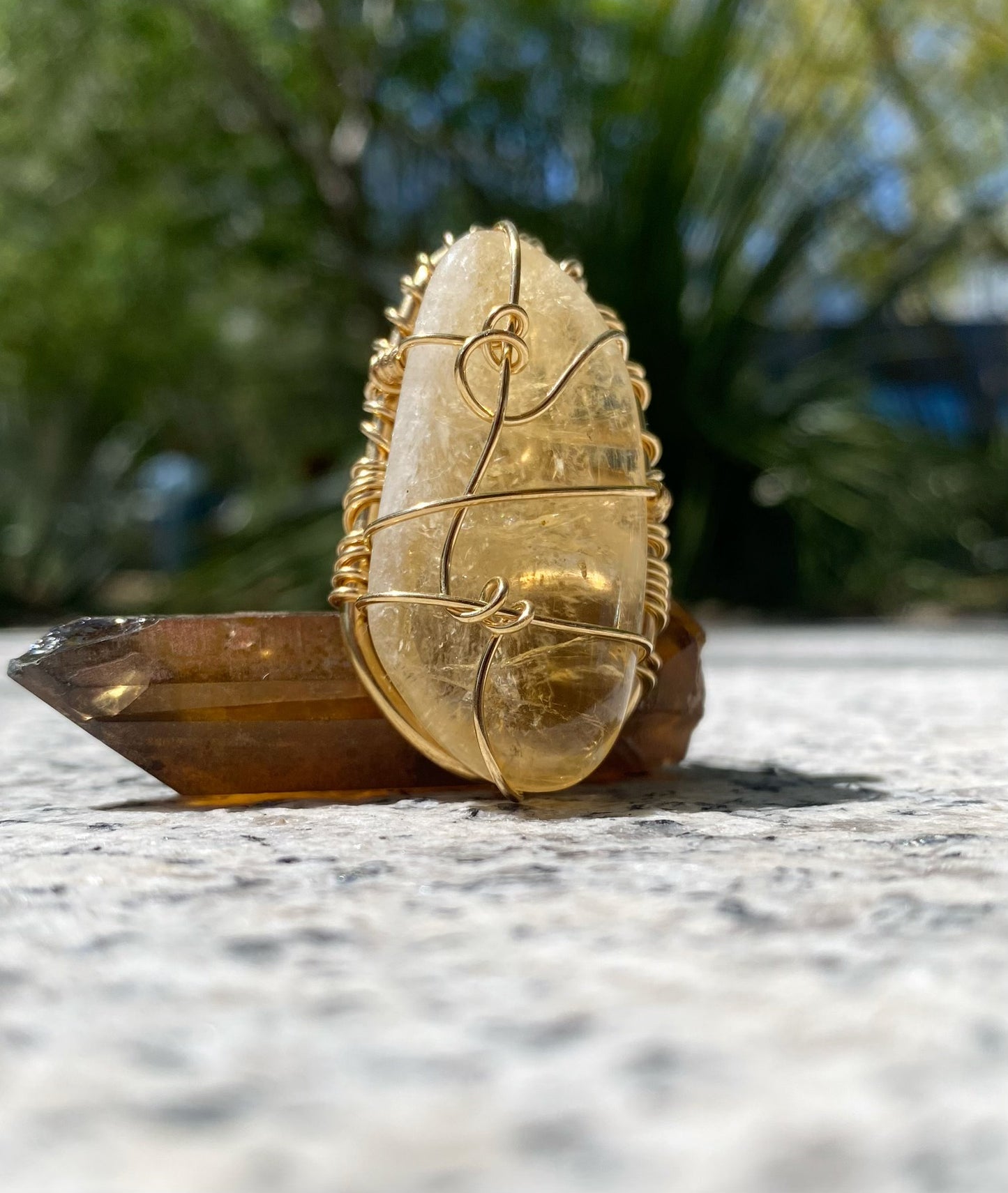 CHUNKY BRONZE+CITRINE RING