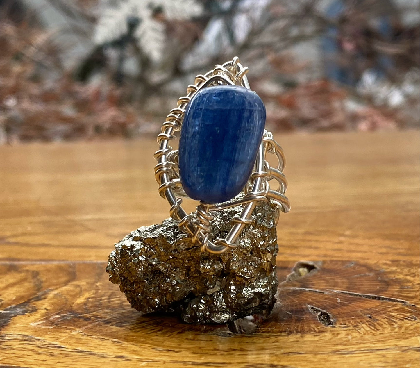 SILVER+KYANITE RING