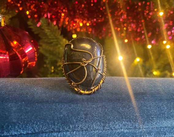 BRONZE+HEMATITE RING