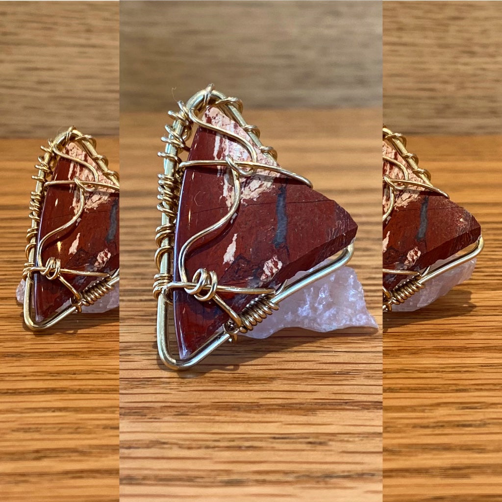 BRONZE+RED JASPER RING