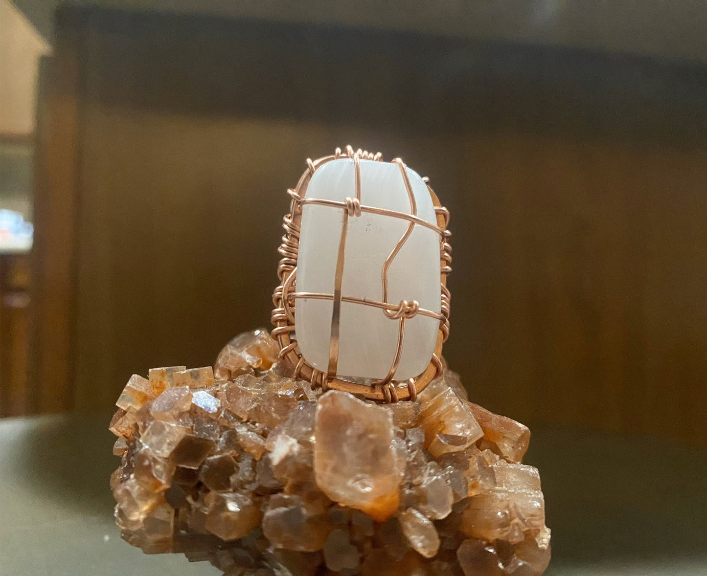 COPPER+CALCITE RING