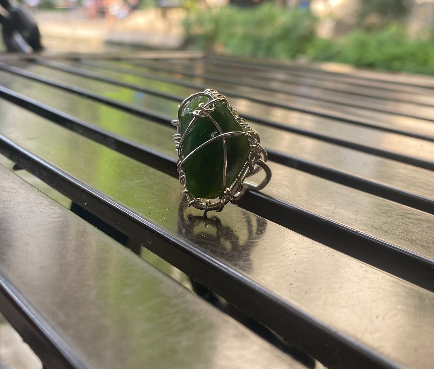 SILVER+JADE RING