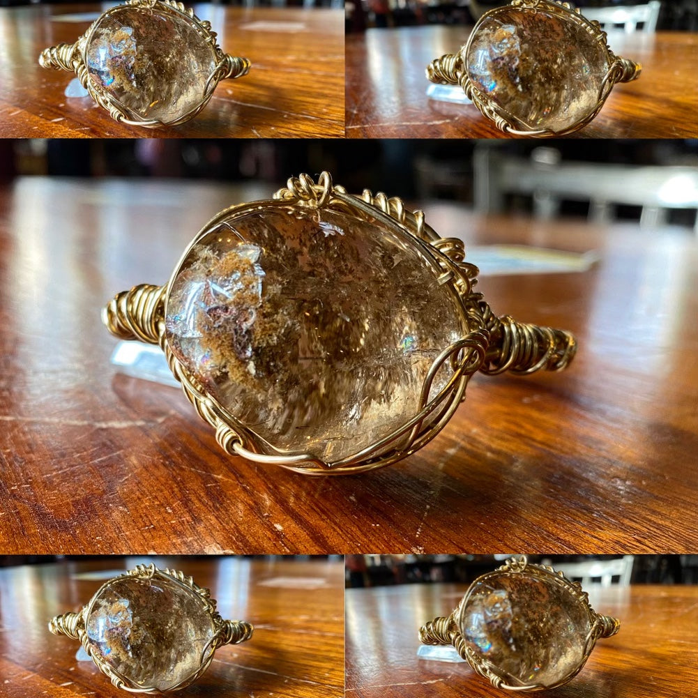 🔥 “THE BEYONDER” 🔥 BRONZE+TOURMALINATED AMPHIBOLE QUARTZ BRACELET
