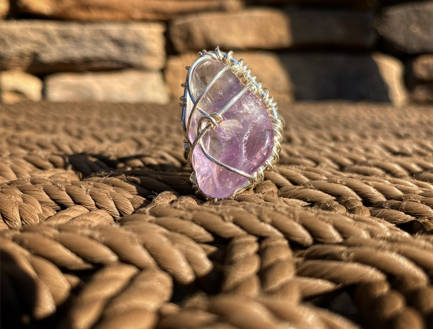 SILVER+AMETHYST RING