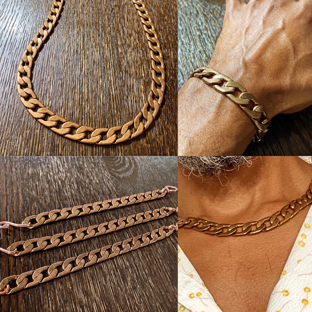 COPPER CUBAN NECKLACE