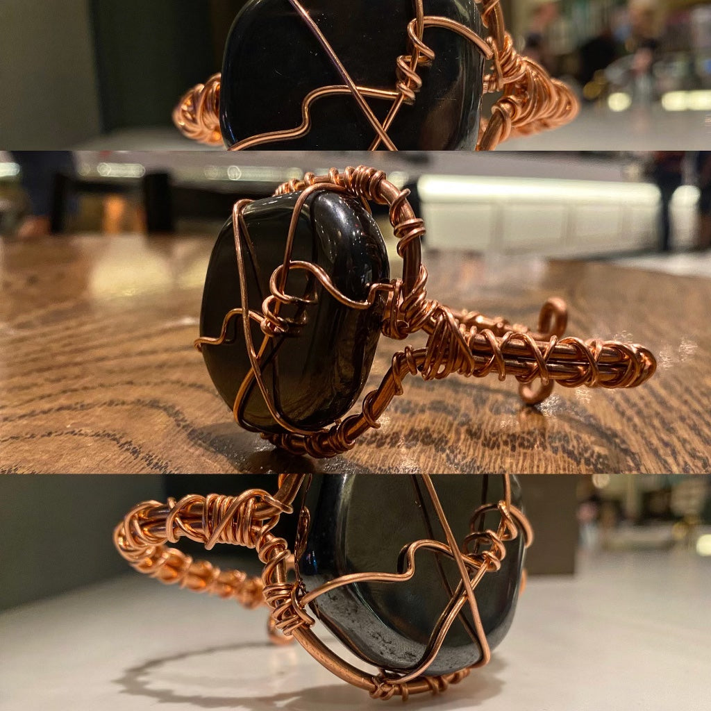 POWERFUL COPPER+ MAGNETIC HEMATITE CUFF BRACELET
