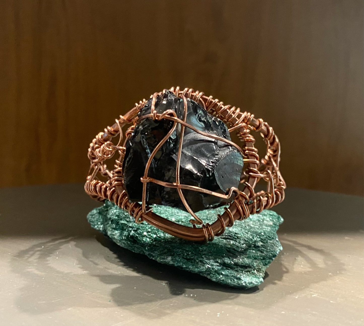 POWERFUL COPPER+SHUNGITE CUFF BRACELET