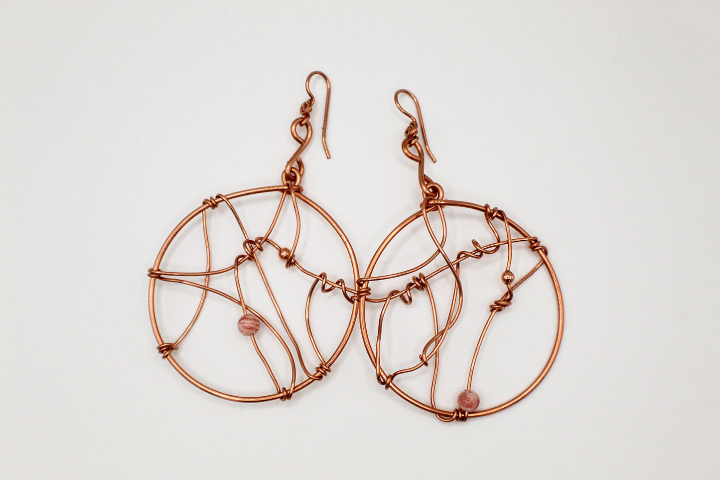 ✨FREESTYLE SOL✨ COPPER+RHODOCHROSITE EARRINGS