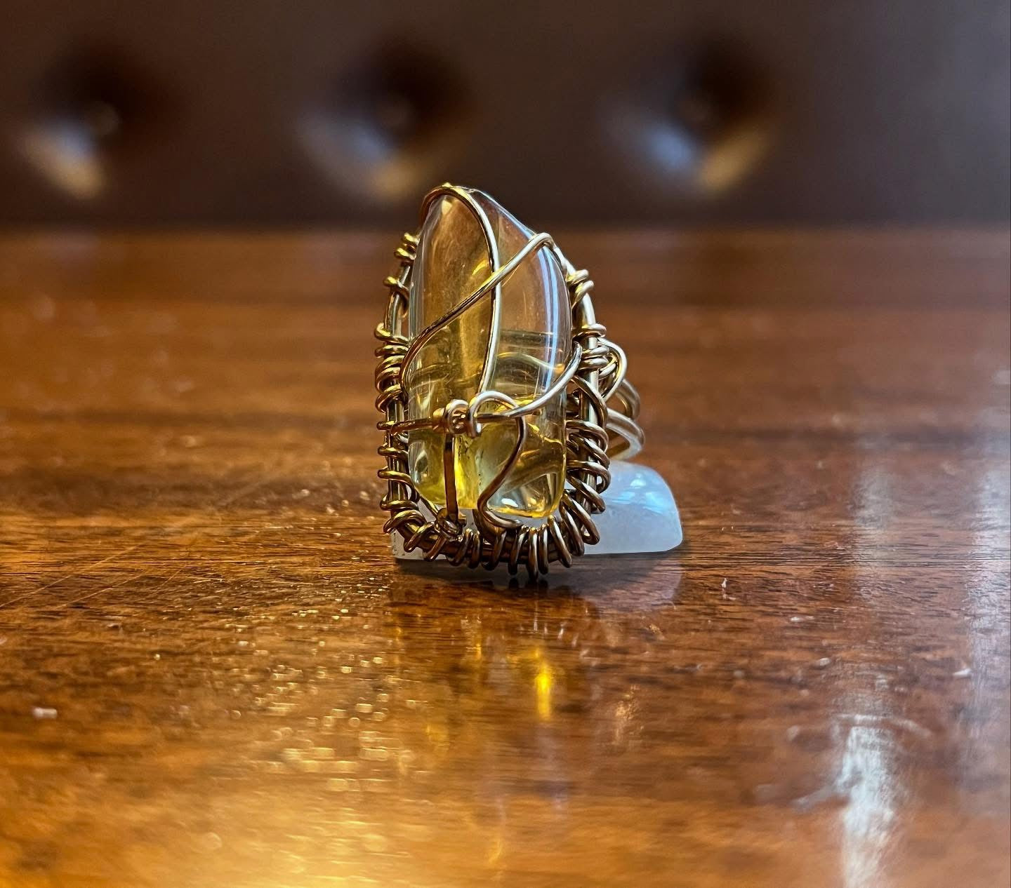 BRONZE+CITRINE RING