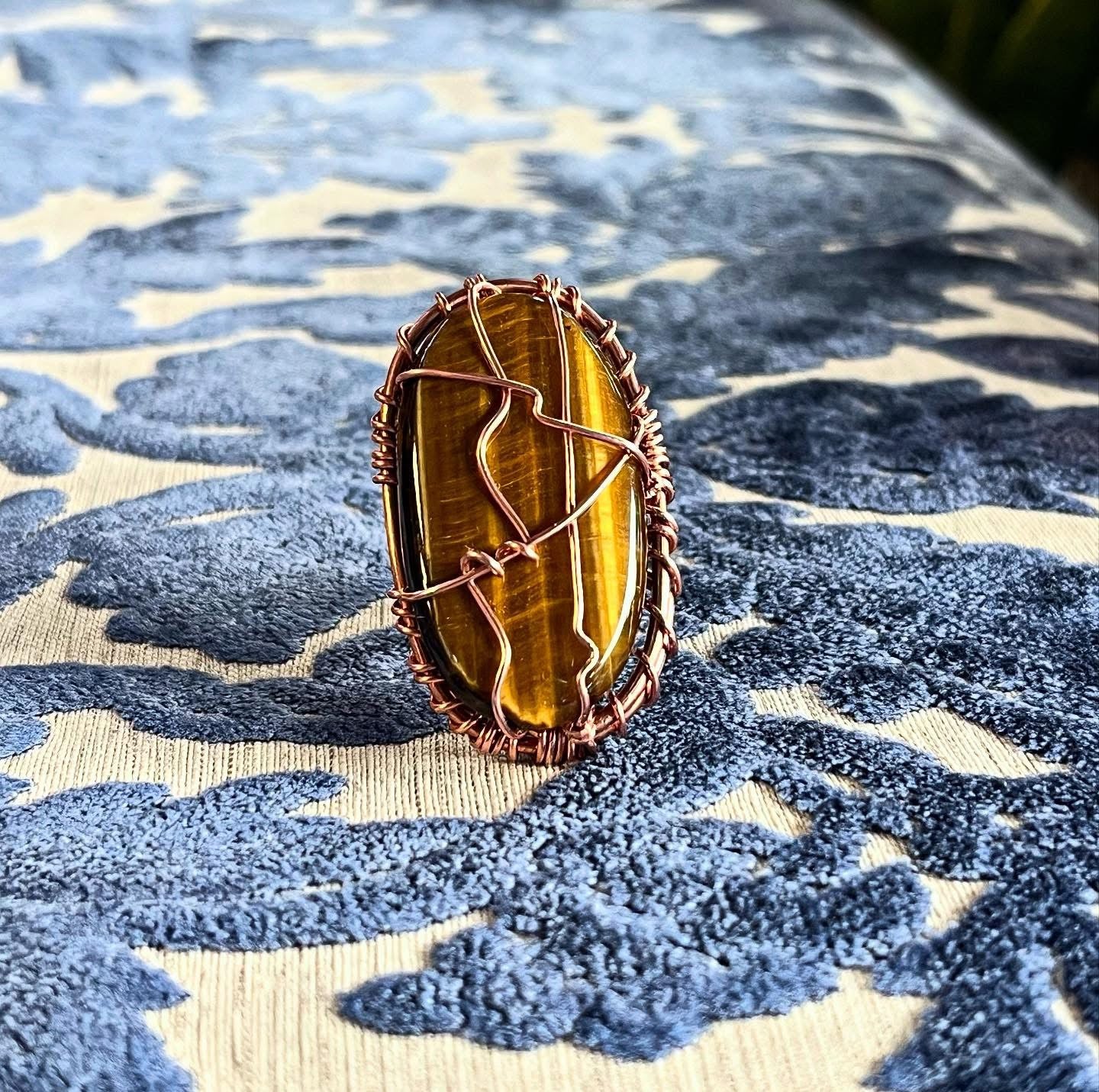 COPPER+TIGERS EYE RING