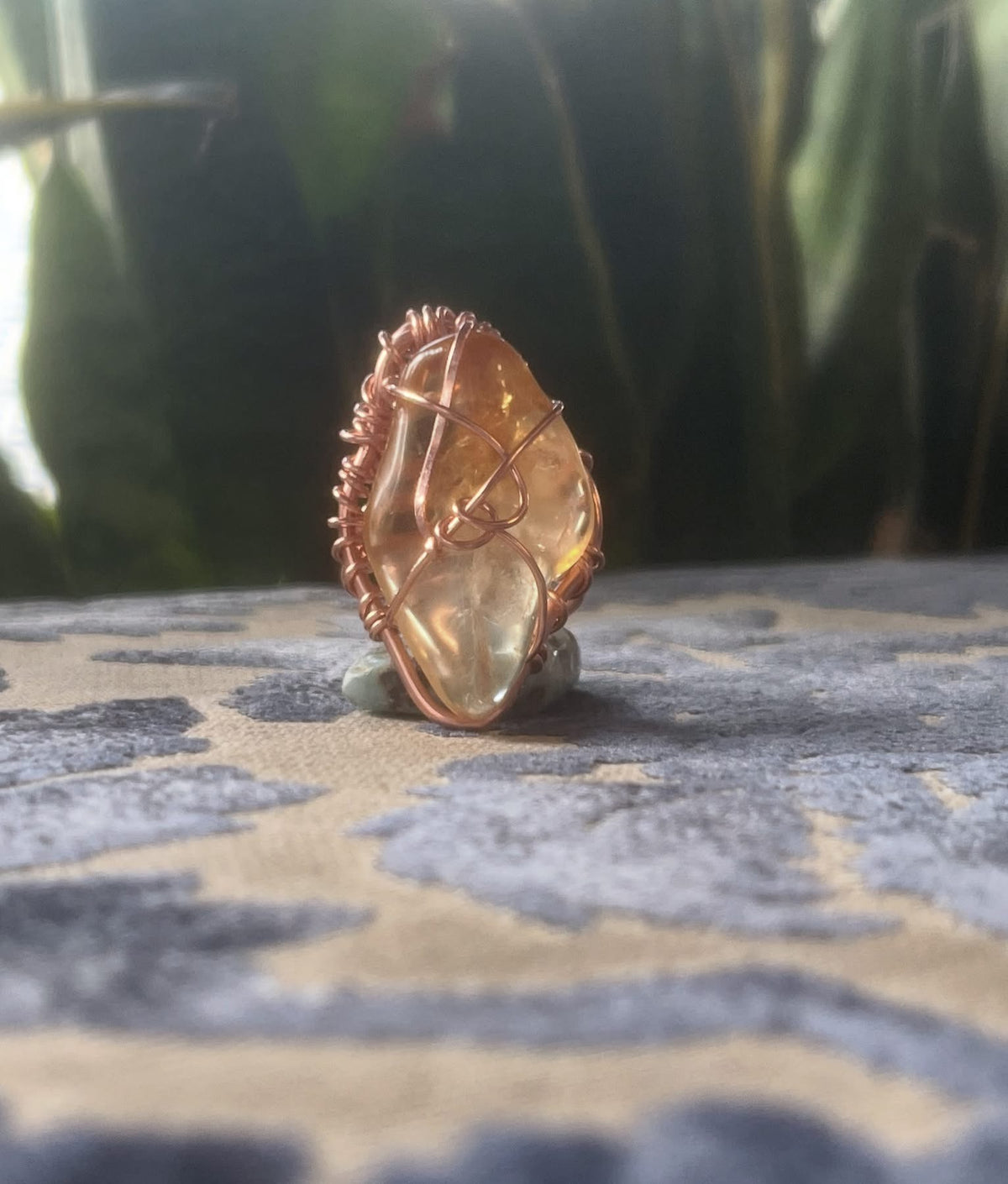 CITRINE RING IN COPPER