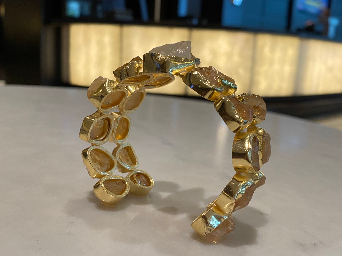 ✨PROSPERITY SUPREME✨BRASS+CITRINE CUFF BRACELET