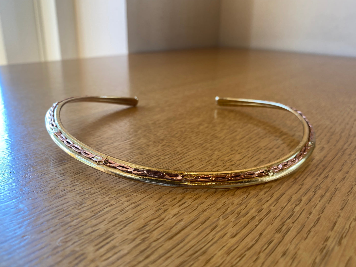 BRASS+COPPER CHOKER NECKLACE