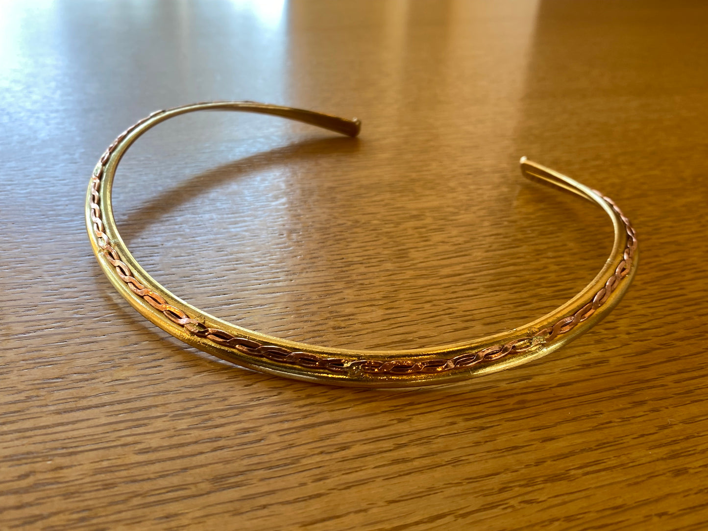 BRASS+COPPER CHOKER NECKLACE