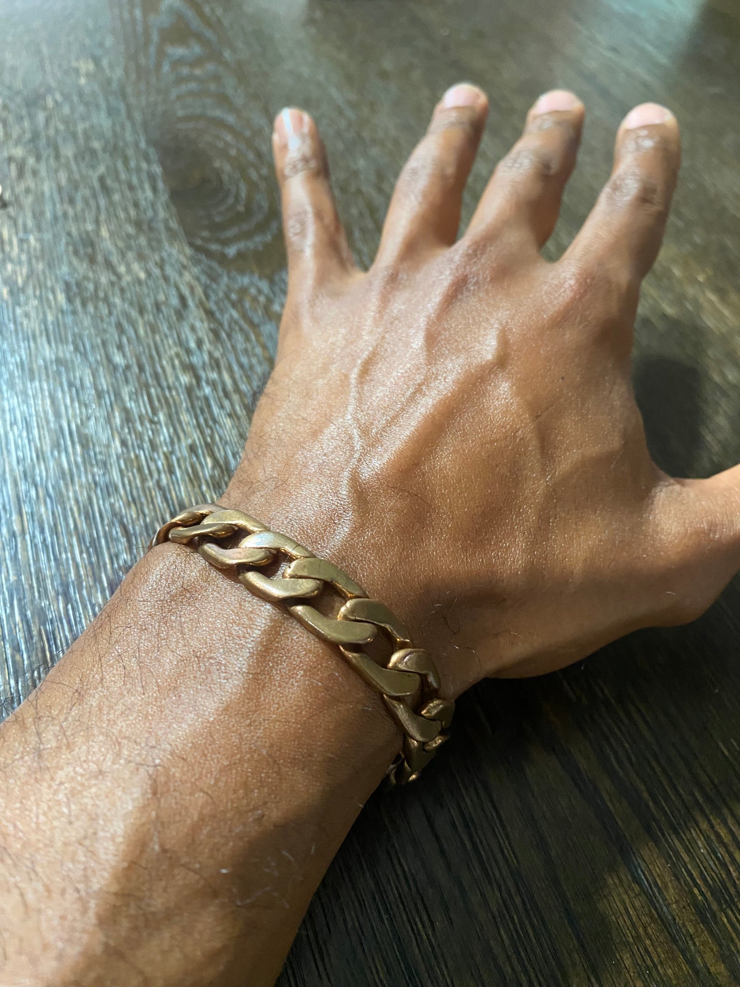 COPPER CUBAN LINK BRACELET