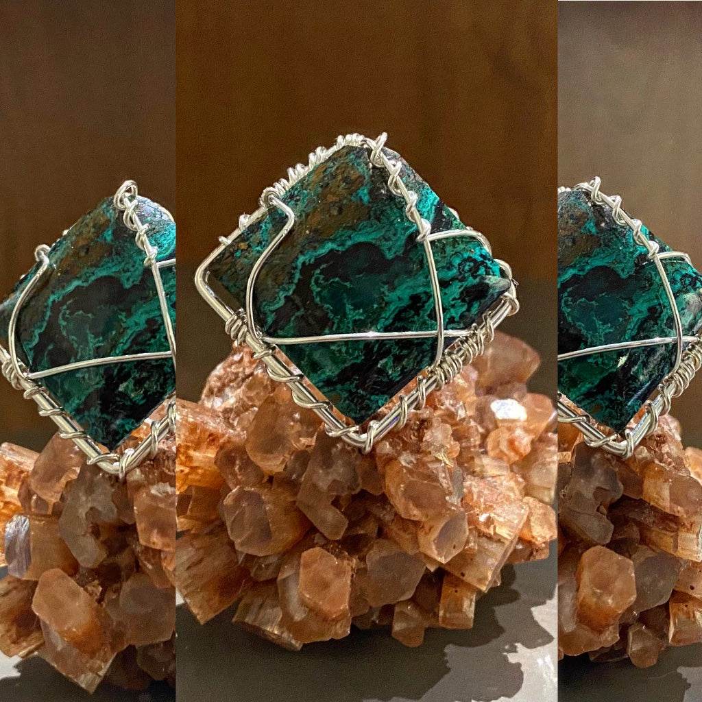 SILVER+CHRYSOCOLLA RING