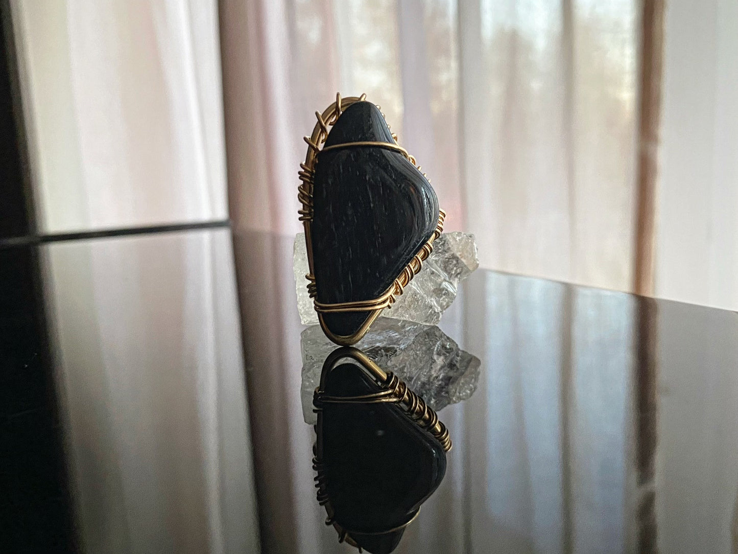 BRONZE+BLUE TIGERS EYE RING