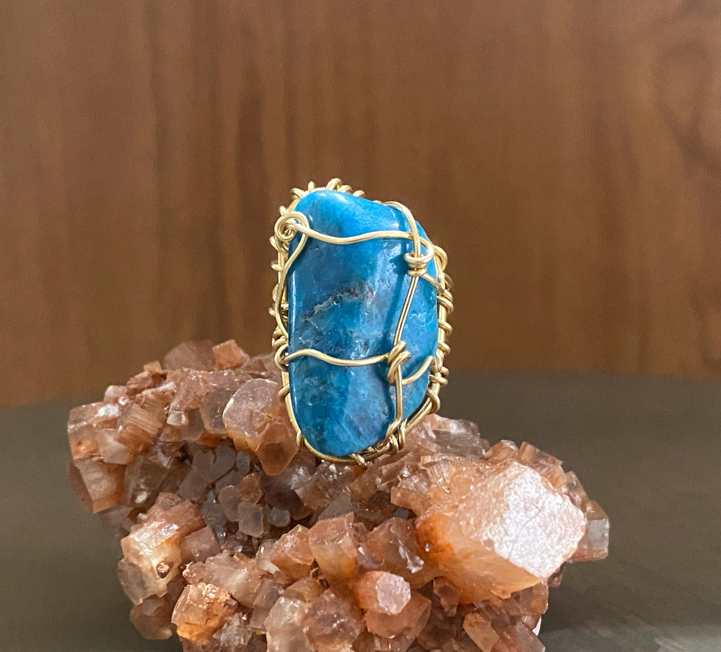 BRONZE+APATITE RING