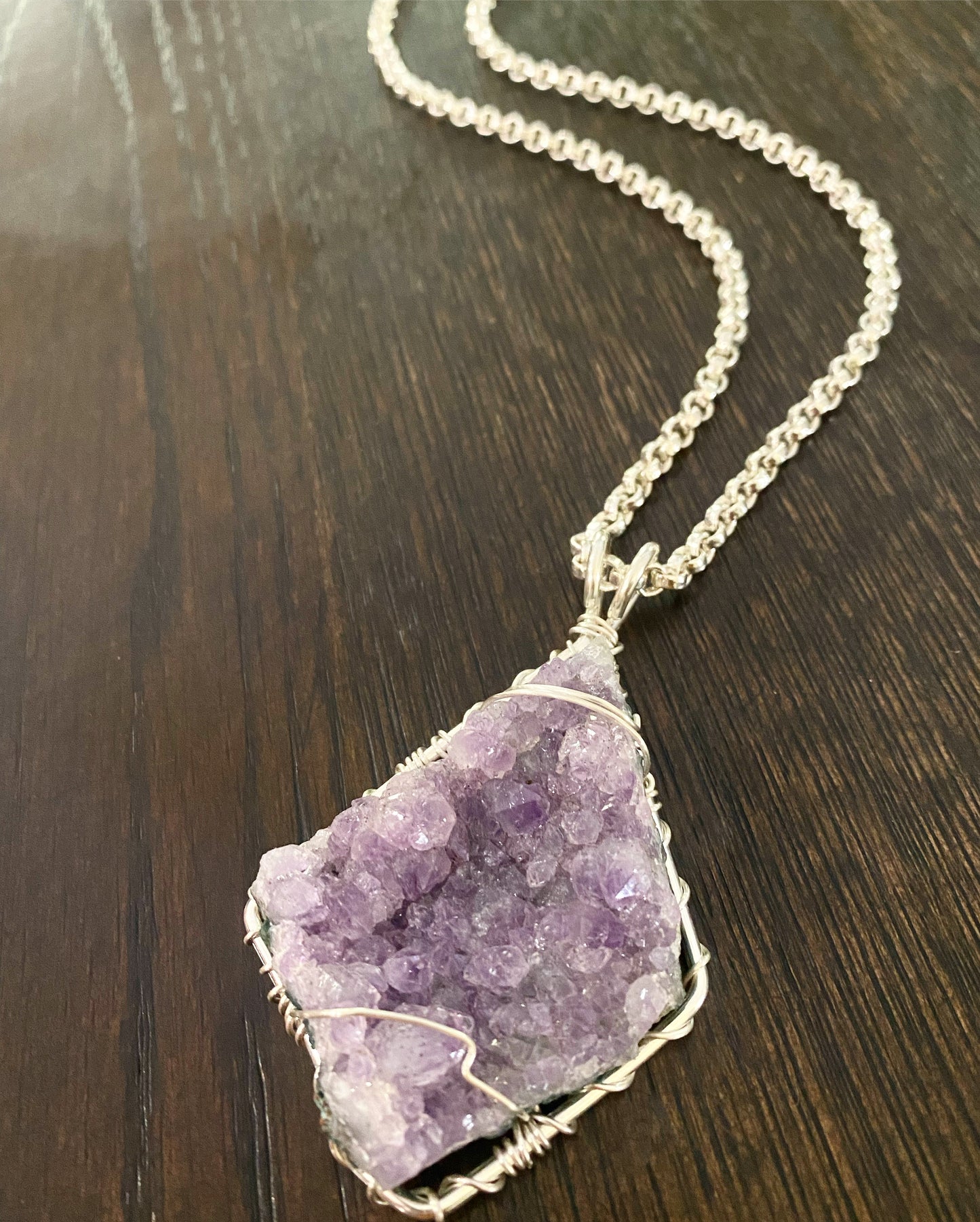 SILVER+ RAW AMETHYST NECKLACE