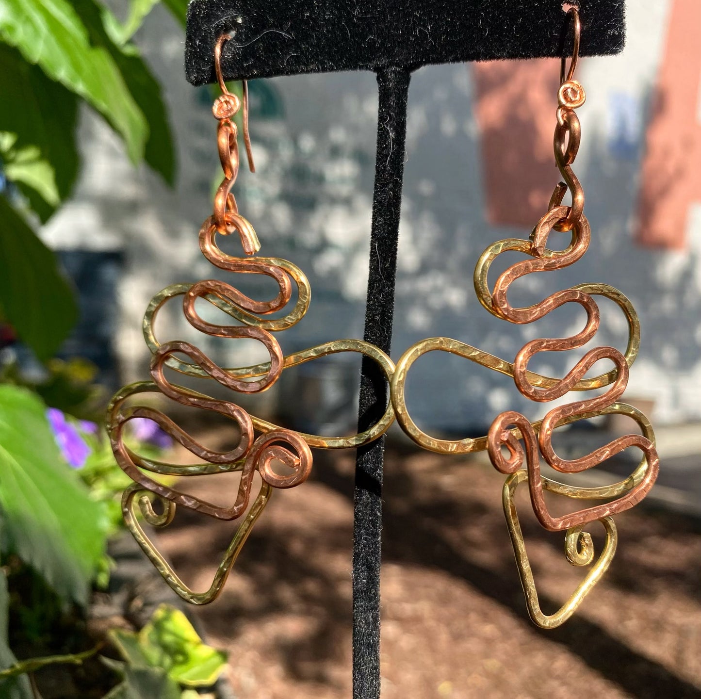 COPPER+BRONZE SWINGING FREESTYLE☀️SOL EARRINGS