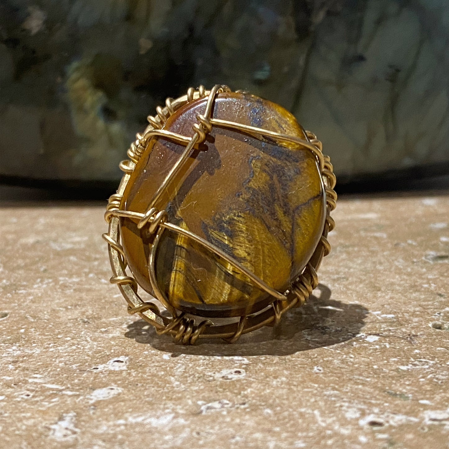 BRONZE+TIGERS EYE RING