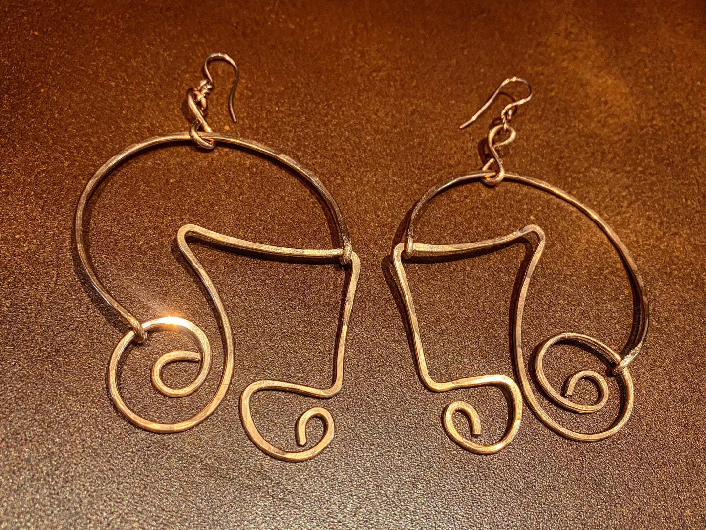 COPPER SOL•DJ HOOP EARRINGS