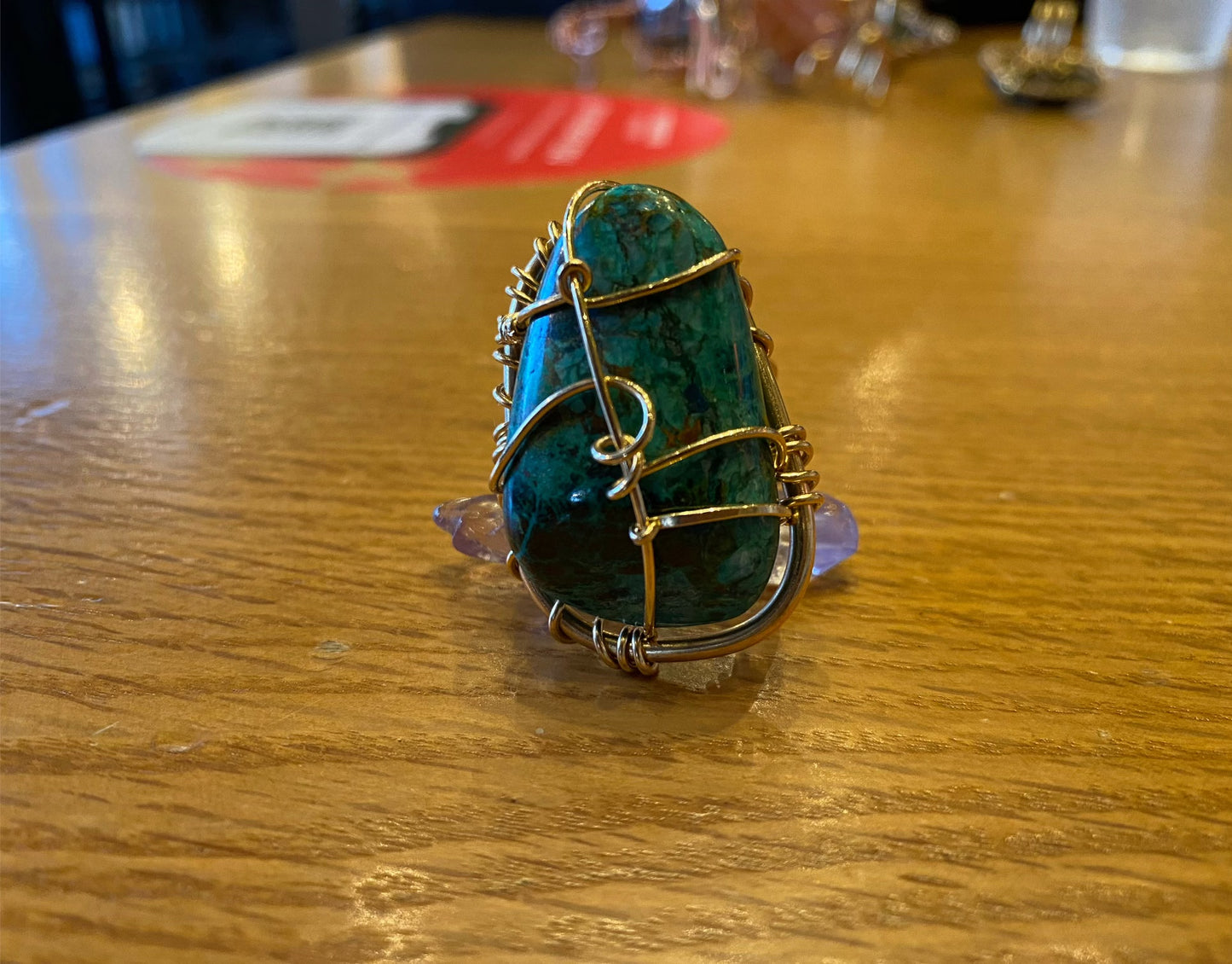 BRONZE+CHRYSOCOLLA RING