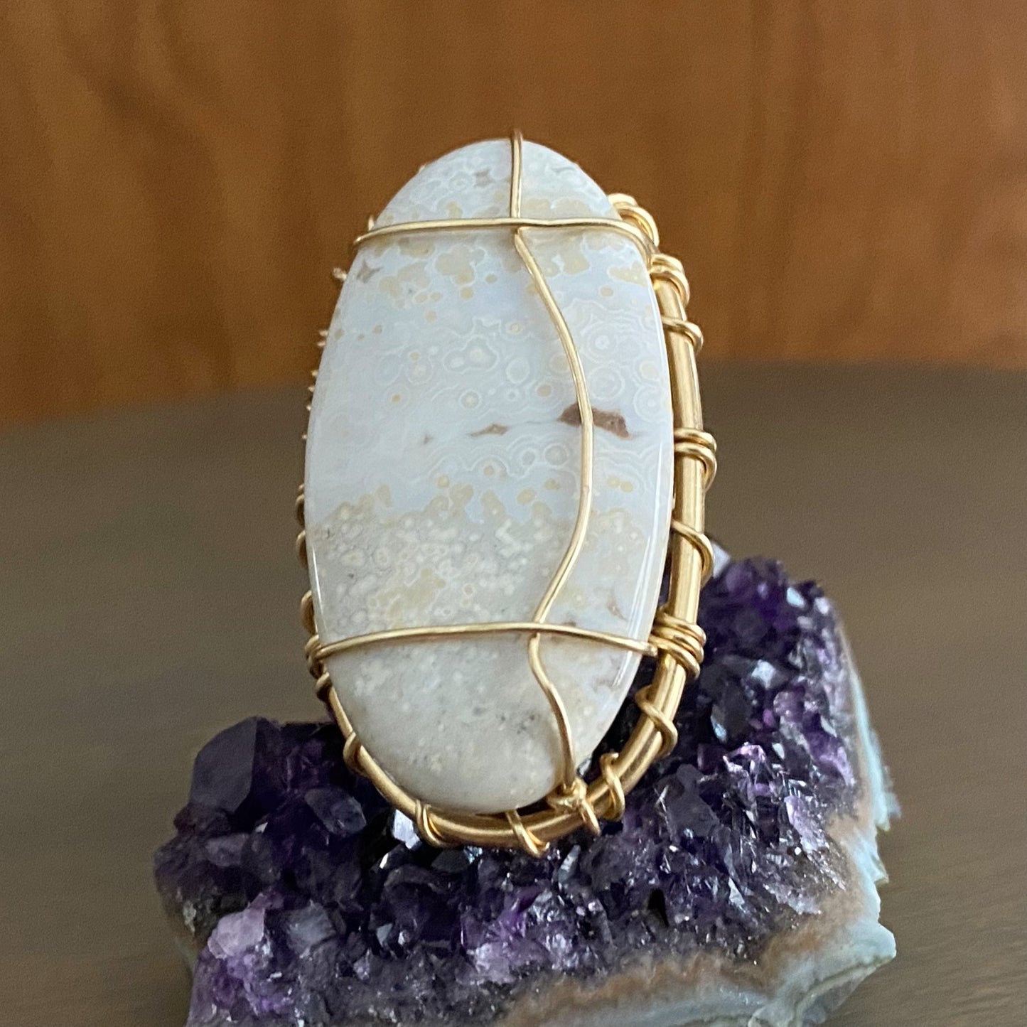 BRONZE+OCEAN JASPER RING