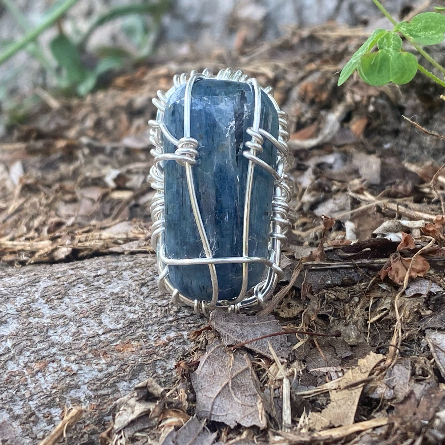 SILVER+KYANITE RING