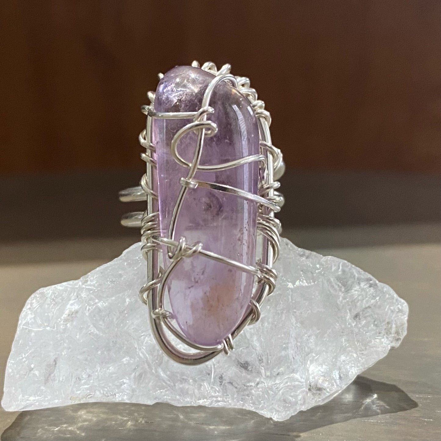 SILVER+AMETHYST RING