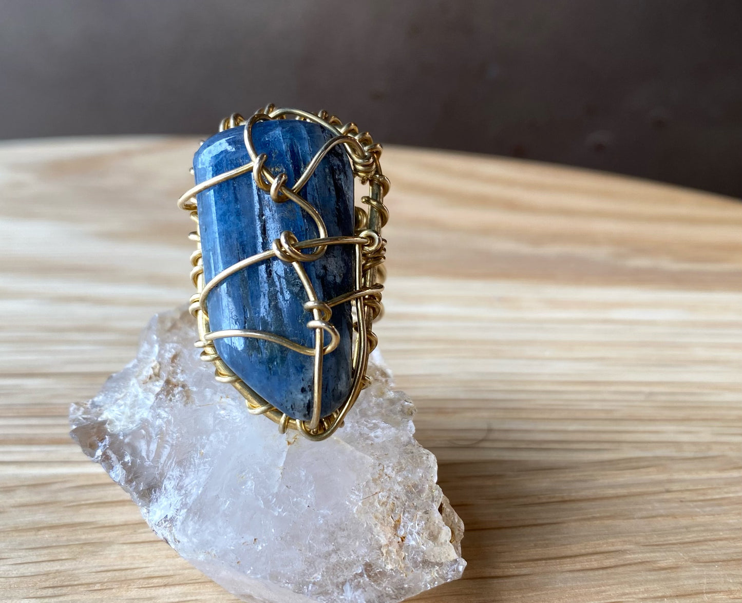 BRONZE+KYANITE RING