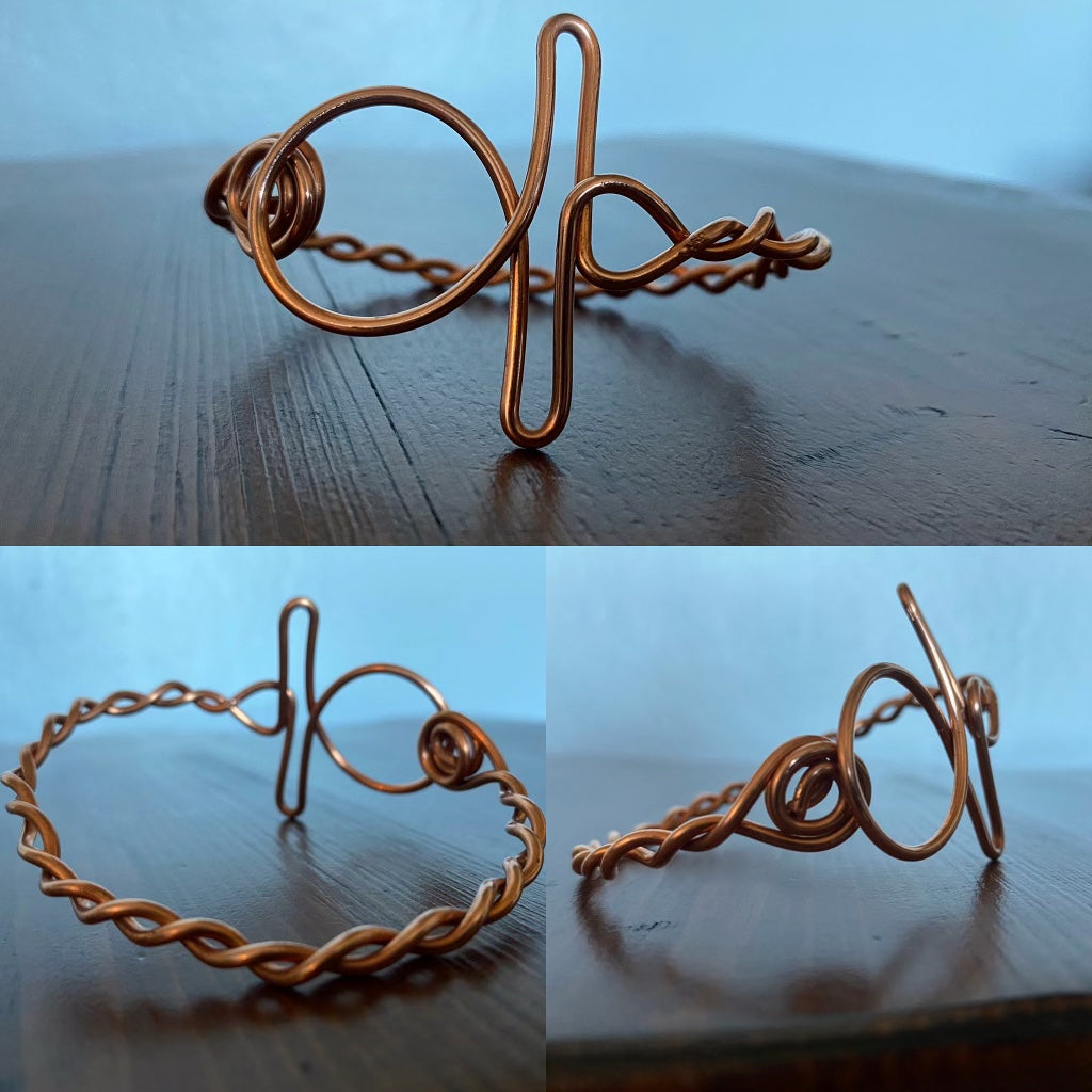 COPPER “KEY OF LIFE” BANGLE BRACELET