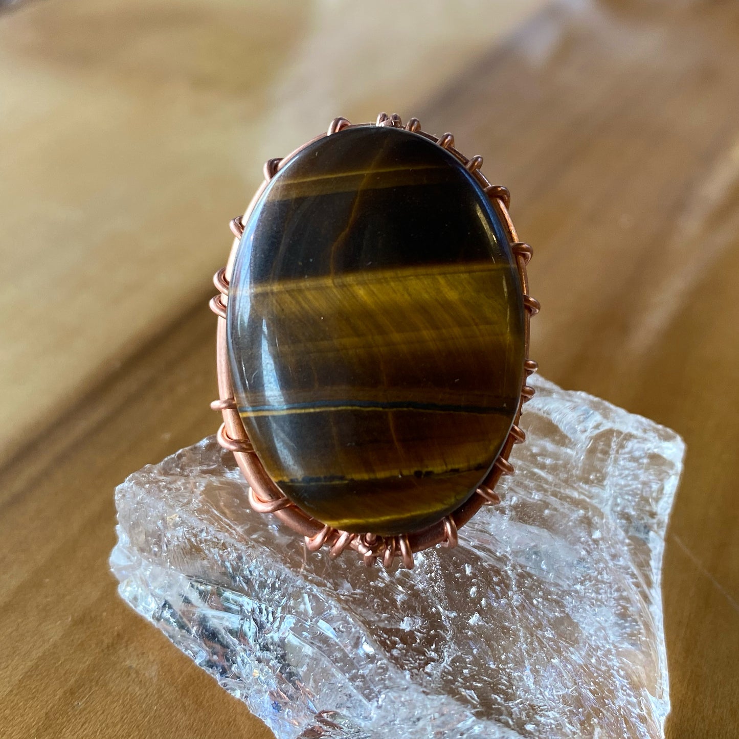 COPPER+TIGERS EYE RING