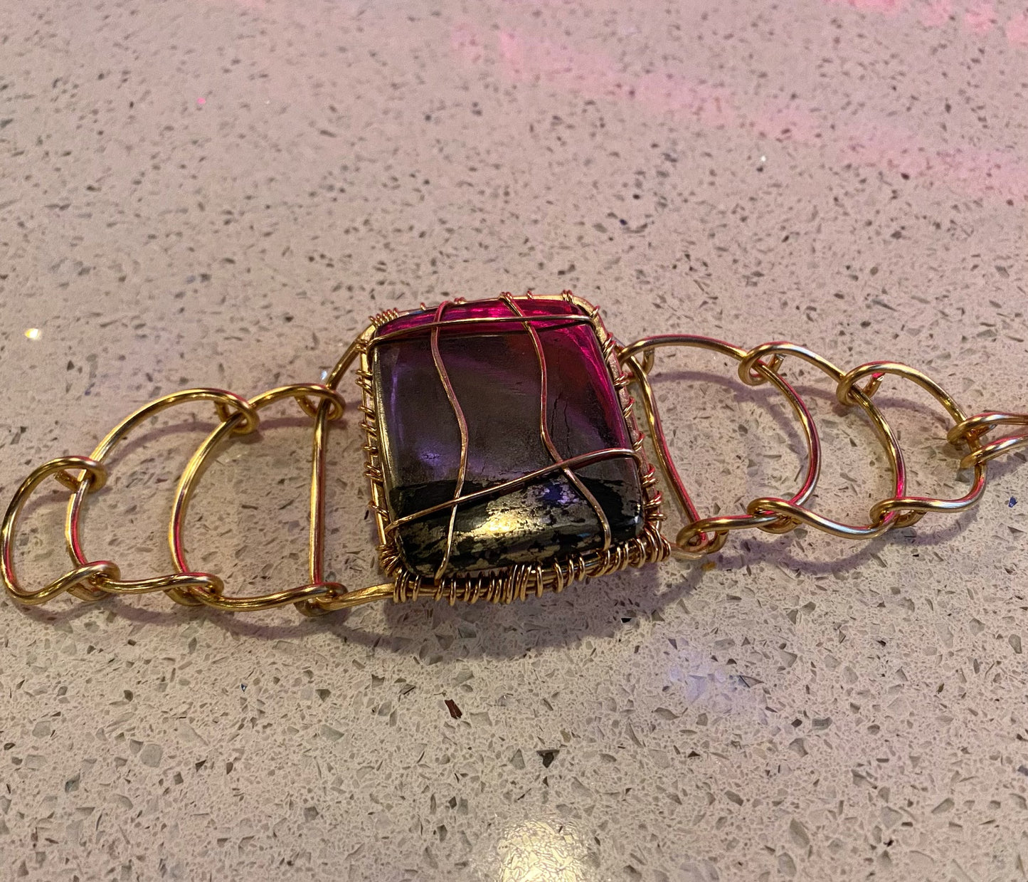 BRONZE+HEALERS GOLD ARCLINK BRACELET