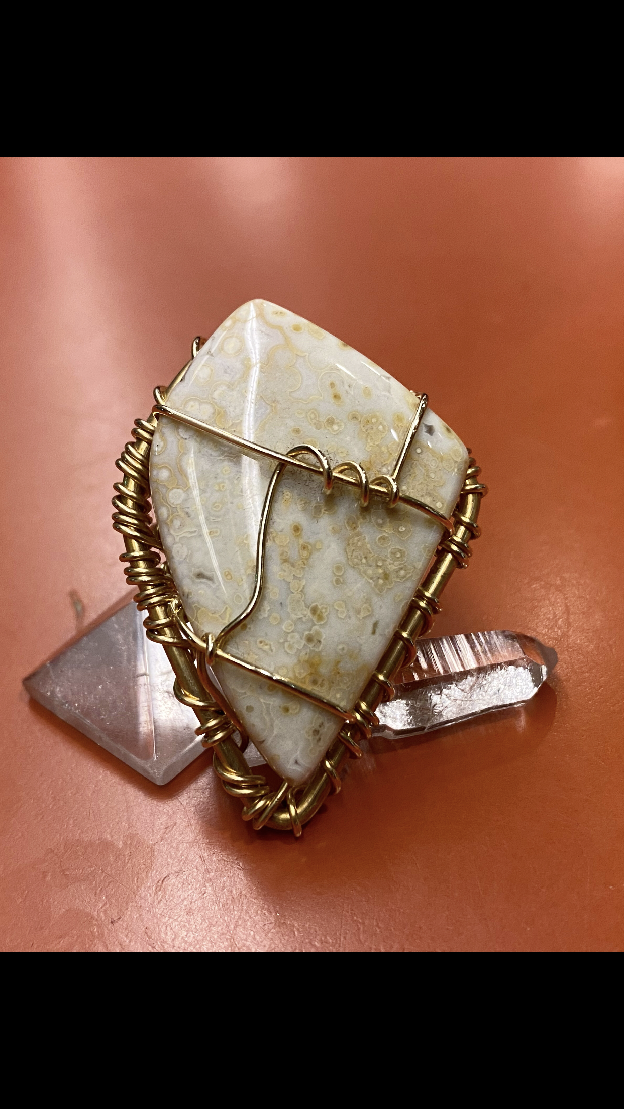 BRONZE+OCEAN JASPER RING