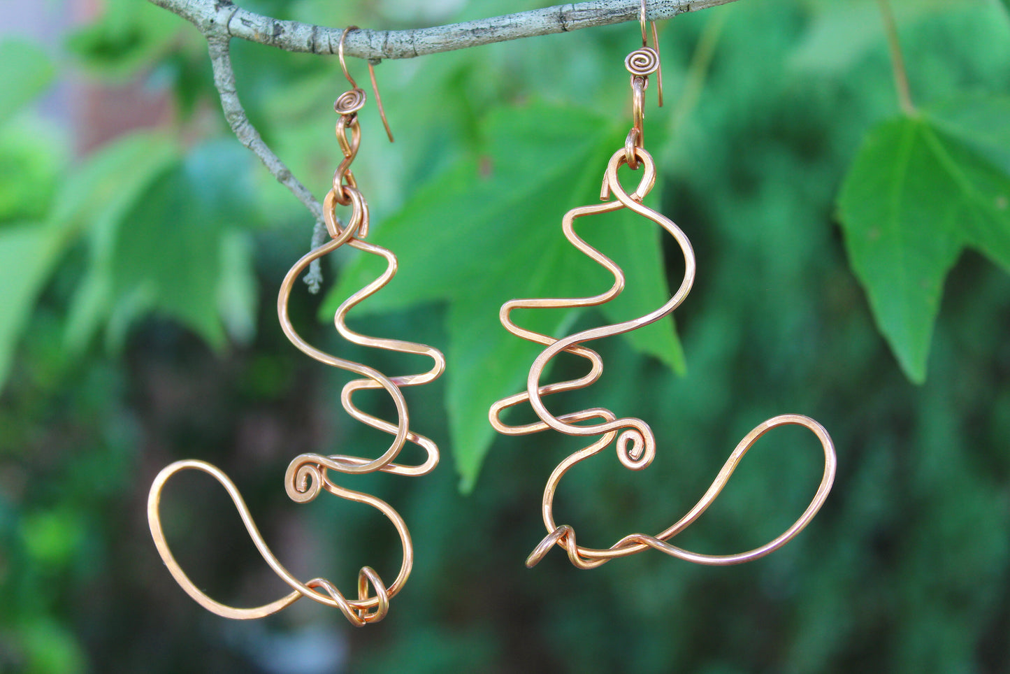 COPPER DOUBLE SWING FREESTYLE EARRINGS