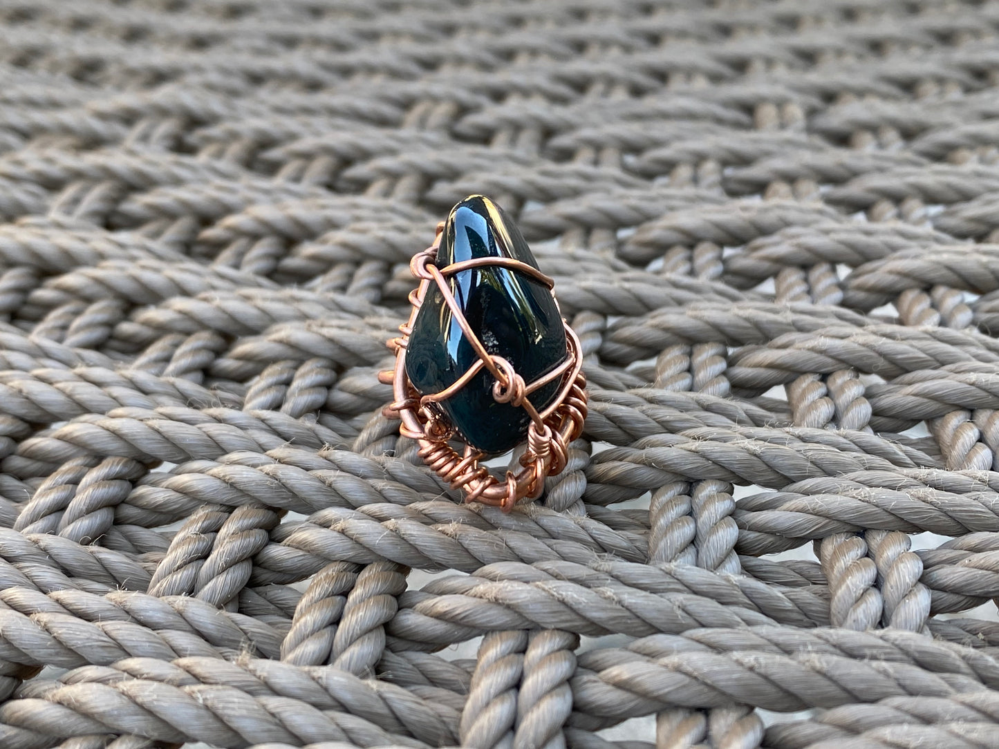 COPPER+BLOODSTONE RING