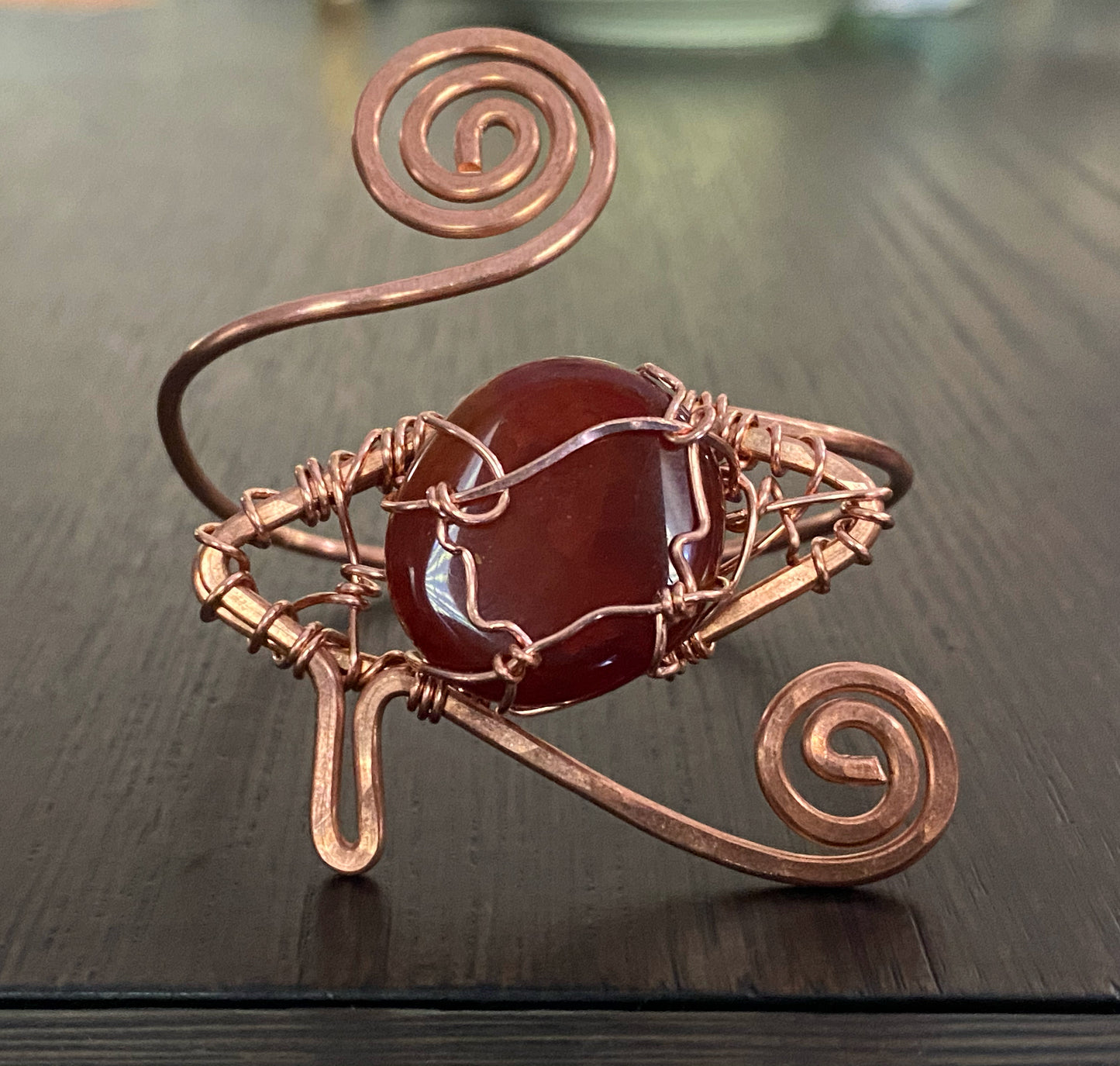 COPPER+CARNELIAN EYE BRACELET