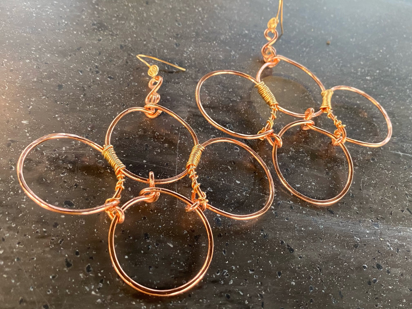 COPPER+BRONZE 4:4 CIPHER SUPREME EARRINGS