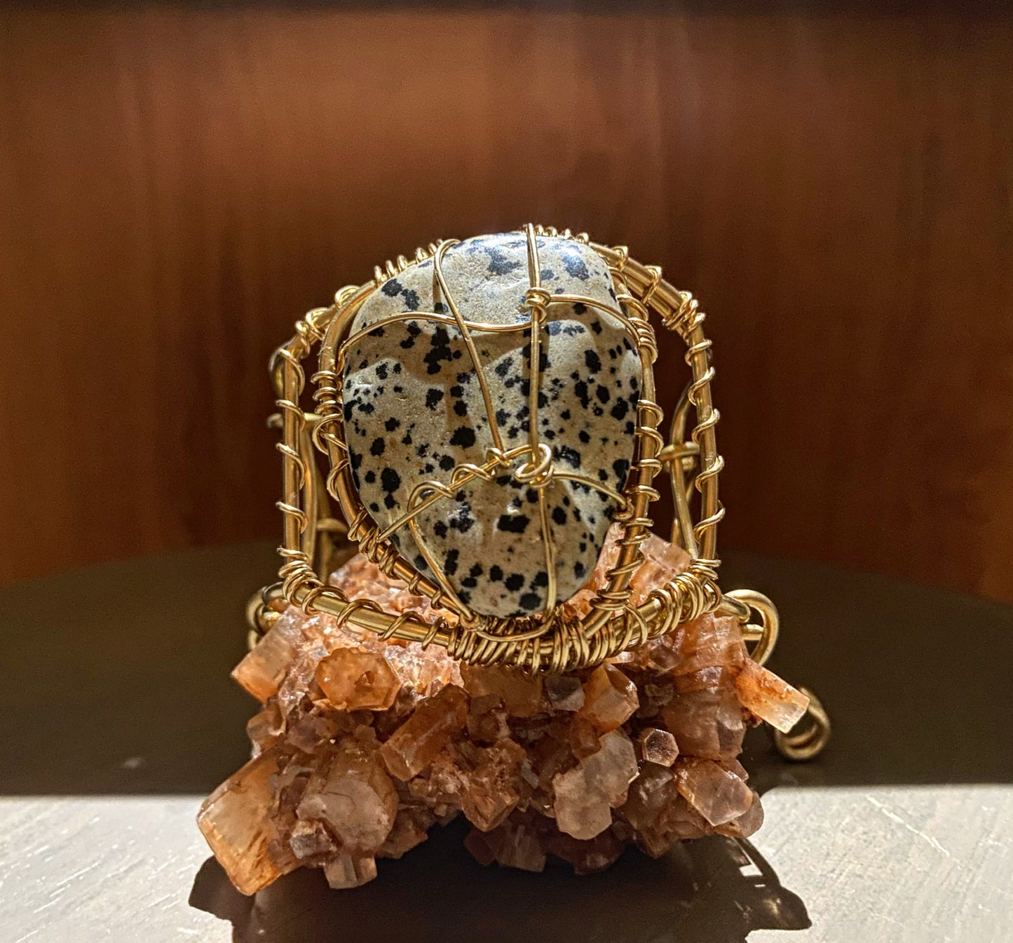 BRONZE+DALMATION JASPER ARCLINK BRACELET