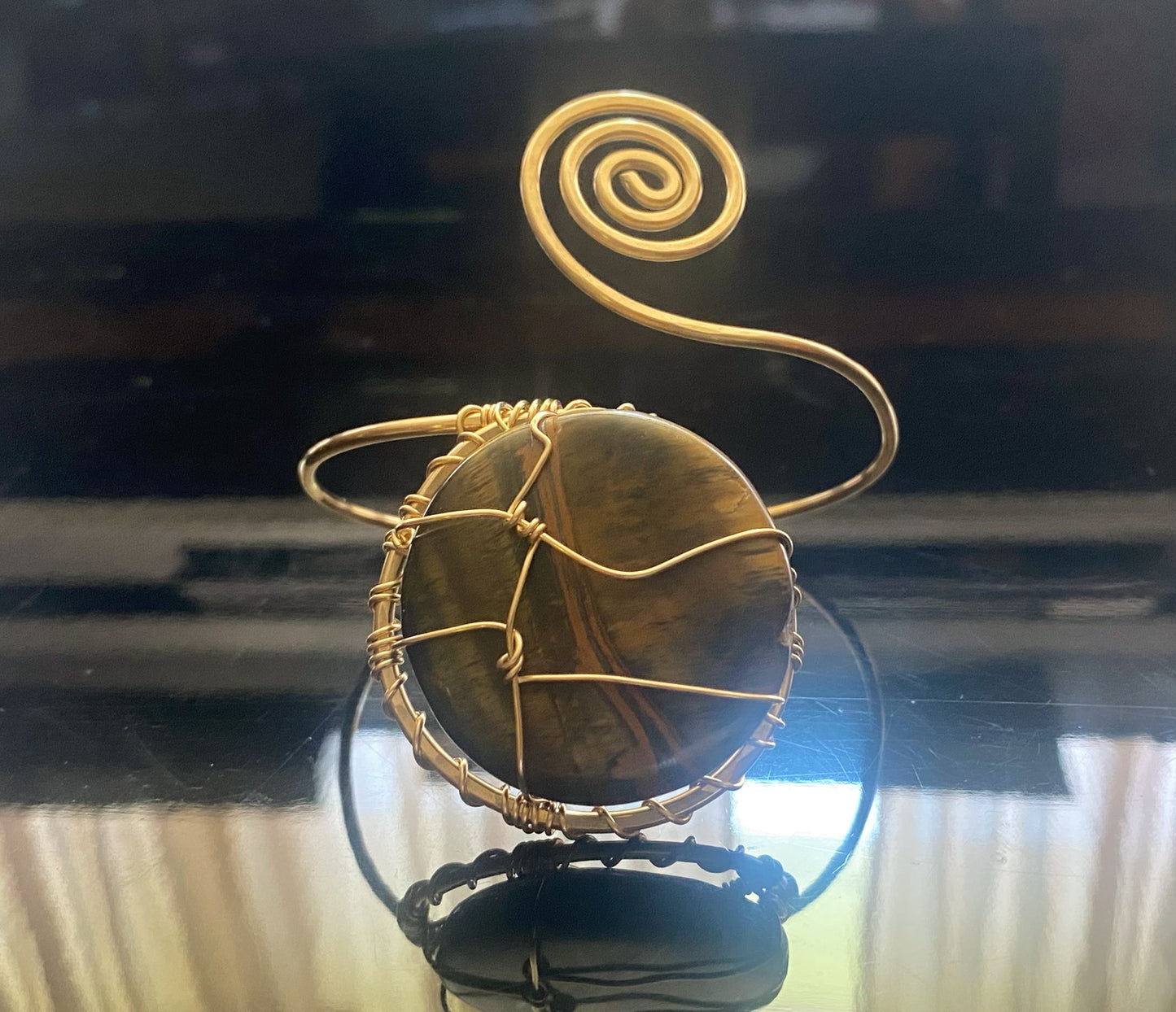 BRONZE+TIGERS EYE SOL VORTEX WRAP BRACELET