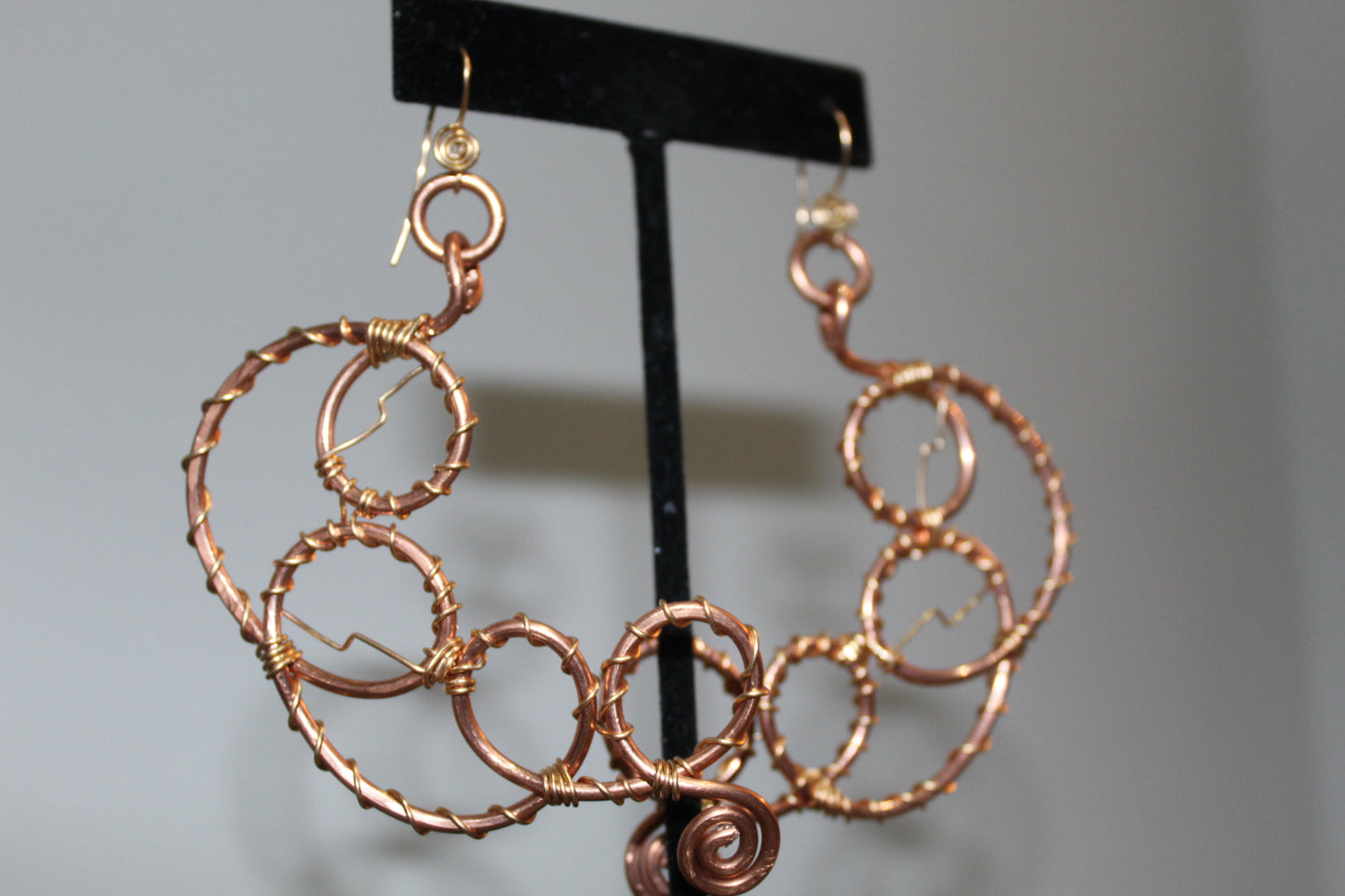 COPPER+BRONZE LOOP EARRINGS