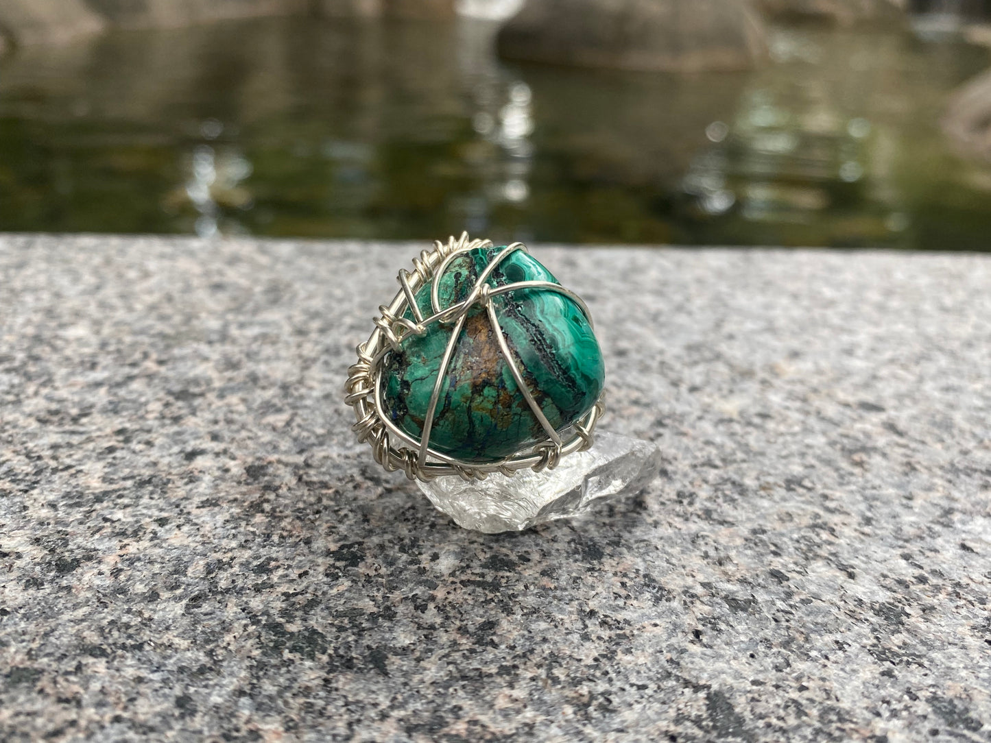 SILVER+CHRYSOCOLLA RING