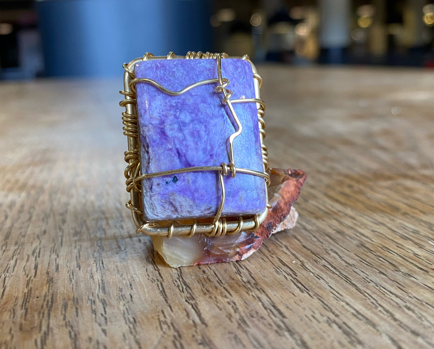 BRONZE+SUGILITE RING