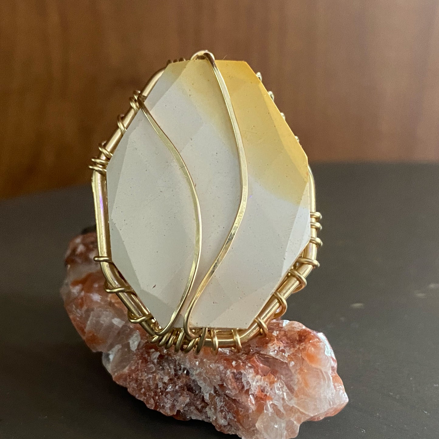 BRONZE+MOOKITE JASPER RING