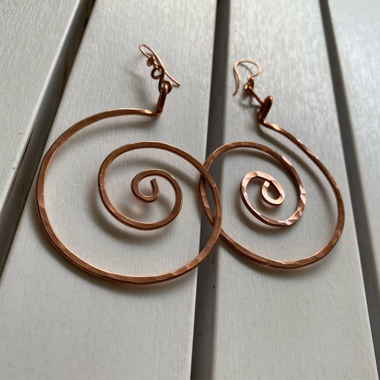 COPPER SWIRL EARRINGS