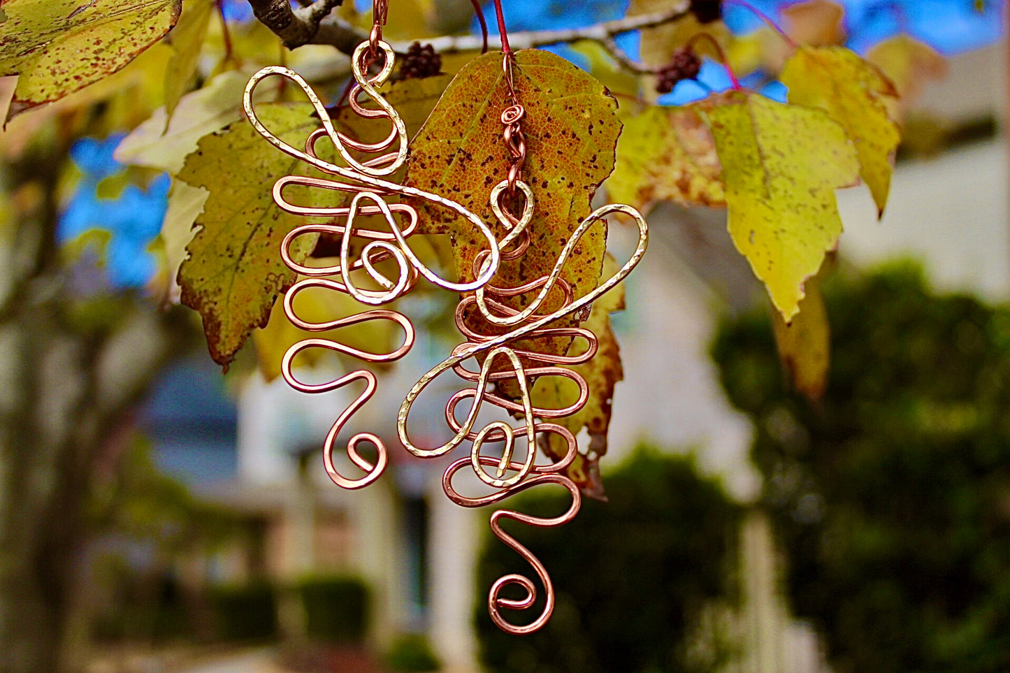 COPPER+BRONZE FREESTYLE EARRINGS