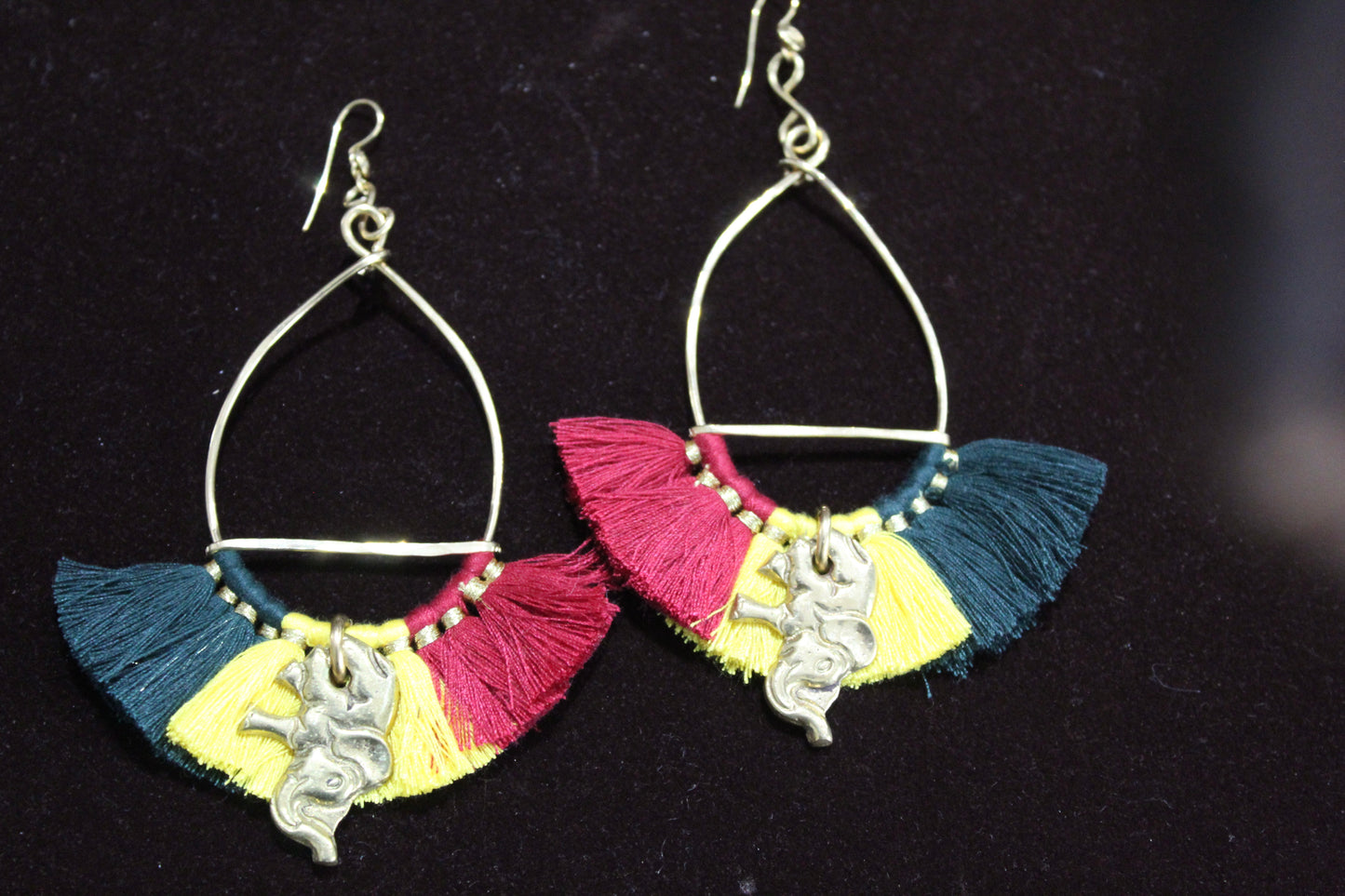 BRONZE+BRASS "GREAT ELEPHANT" SOL FINESSE EARRINGS