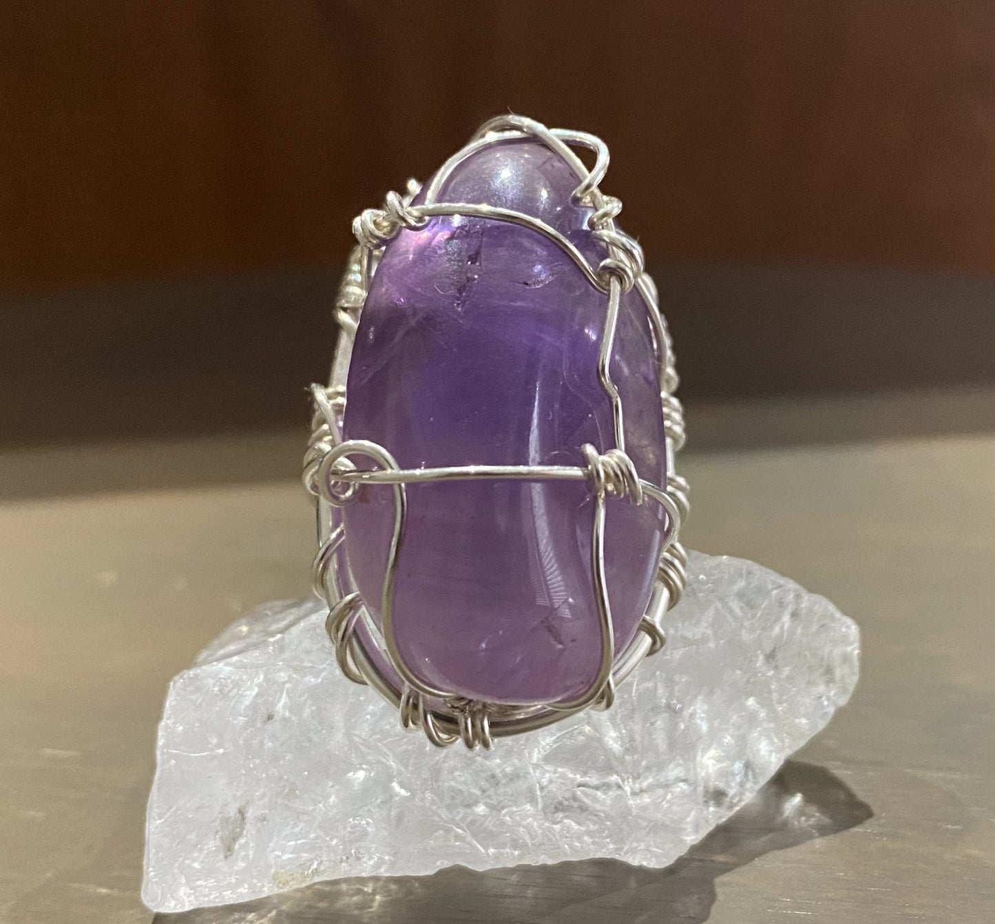 SILVER+AMETHYST RING